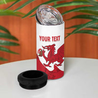 Wales Rugby Custom 4 in 1 Can Cooler Tumbler Go Cymru Yma O Hyd - Wonder Print Shop