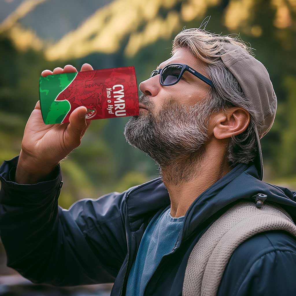 Wales Rugby Custom 4 in 1 Can Cooler Tumbler Go Cymru Yma O Hyd - Wonder Print Shop