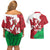 Wales Rugby Custom Couples Matching Off Shoulder Short Dress and Hawaiian Shirt Go Cymru Yma O Hyd - Wonder Print Shop
