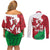 Wales Rugby Custom Couples Matching Off Shoulder Short Dress and Long Sleeve Button Shirt Go Cymru Yma O Hyd - Wonder Print Shop