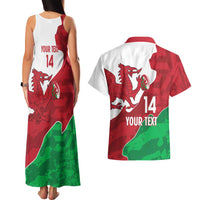 Wales Rugby Custom Couples Matching Tank Maxi Dress and Hawaiian Shirt Go Cymru Yma O Hyd - Wonder Print Shop