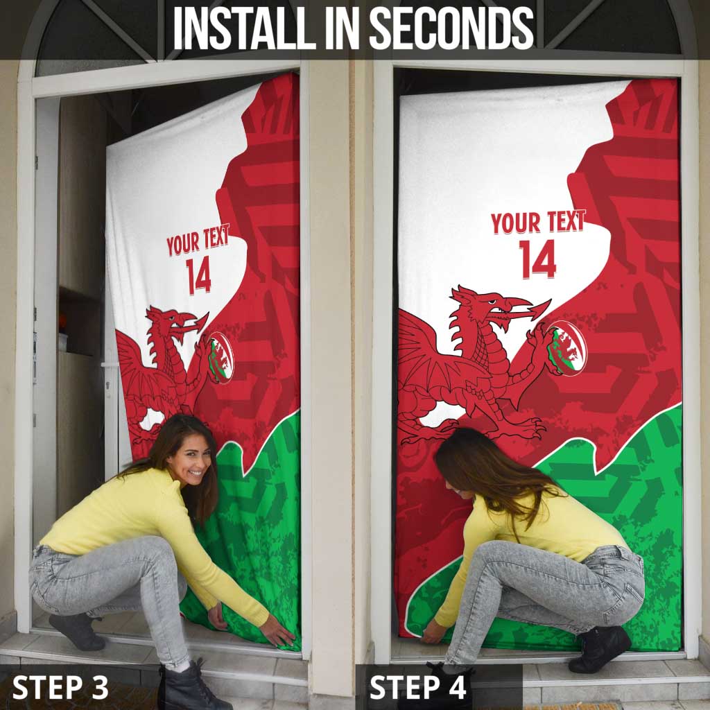 Wales Rugby Custom Door Cover Go Cymru Yma O Hyd - Wonder Print Shop