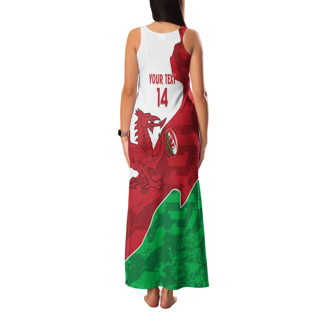 Wales Rugby Custom Family Matching Tank Maxi Dress and Hawaiian Shirt Go Cymru Yma O Hyd - Wonder Print Shop