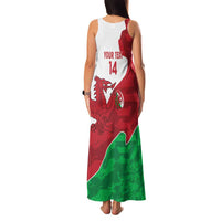 Wales Rugby Custom Family Matching Tank Maxi Dress and Hawaiian Shirt Go Cymru Yma O Hyd - Wonder Print Shop