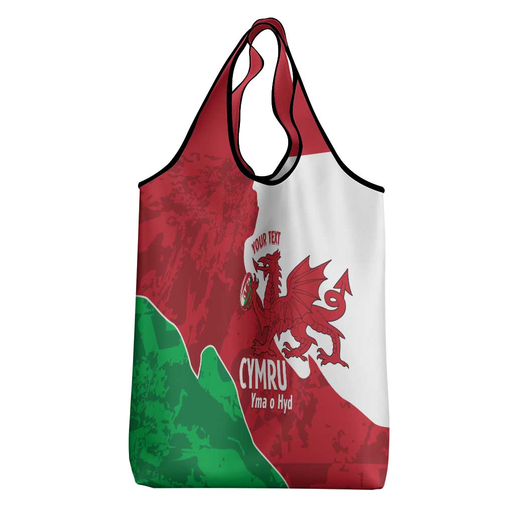 Wales Rugby Custom Grocery Bag Go Cymru Yma O Hyd - Wonder Print Shop