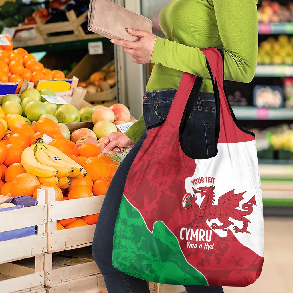 Wales Rugby Custom Grocery Bag Go Cymru Yma O Hyd - Wonder Print Shop