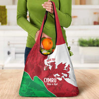 Wales Rugby Custom Grocery Bag Go Cymru Yma O Hyd - Wonder Print Shop