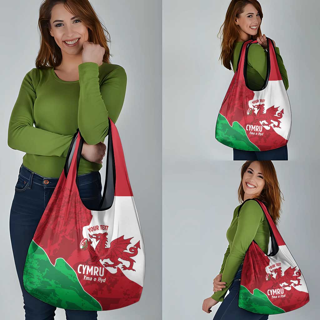 Wales Rugby Custom Grocery Bag Go Cymru Yma O Hyd - Wonder Print Shop