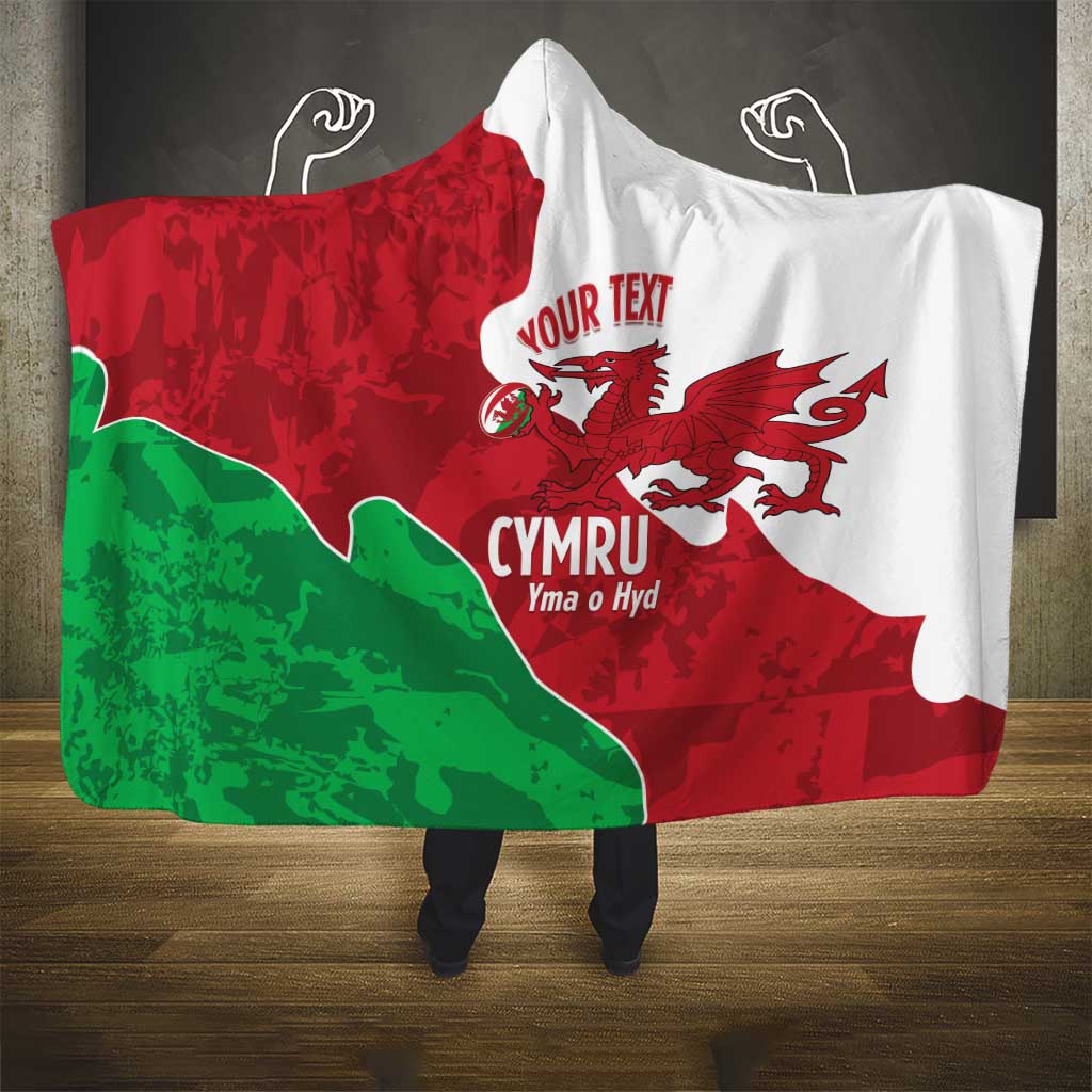 Wales Rugby Custom Hooded Blanket Go Cymru Yma O Hyd - Wonder Print Shop