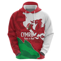 Wales Rugby Custom Hoodie Go Cymru Yma O Hyd - Wonder Print Shop