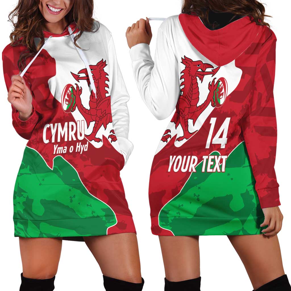 Wales Rugby Custom Hoodie Dress Go Cymru Yma O Hyd - Wonder Print Shop