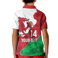 Wales Rugby Custom Kid Polo Shirt Go Cymru Yma O Hyd - Wonder Print Shop