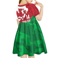 Wales Rugby Custom Kid Short Sleeve Dress Go Cymru Yma O Hyd - Wonder Print Shop