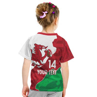 Wales Rugby Custom Kid T Shirt Go Cymru Yma O Hyd - Wonder Print Shop