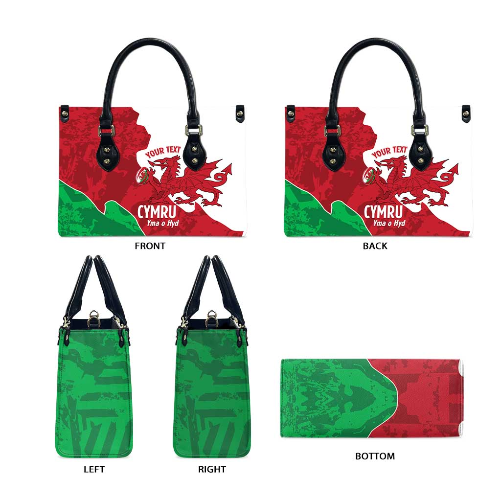 Wales Rugby Custom Leather Bag Go Cymru Yma O Hyd - Wonder Print Shop