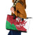 Wales Rugby Custom Leather Tote Bag Go Cymru Yma O Hyd - Wonder Print Shop