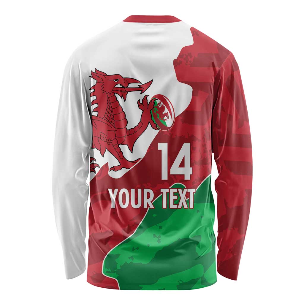 Wales Rugby Custom Long Sleeve Shirt Go Cymru Yma O Hyd - Wonder Print Shop
