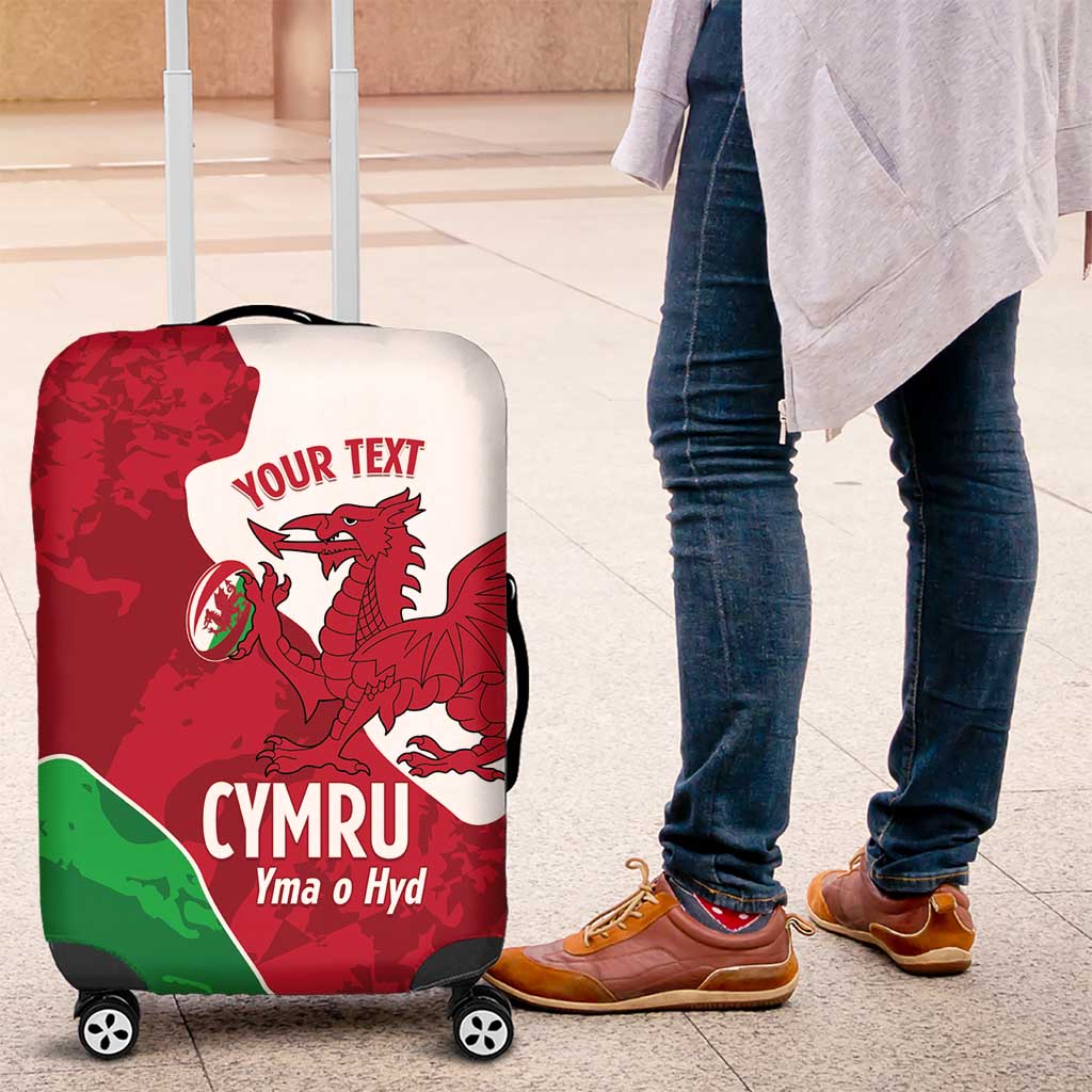 Wales Rugby Custom Luggage Cover Go Cymru Yma O Hyd - Wonder Print Shop