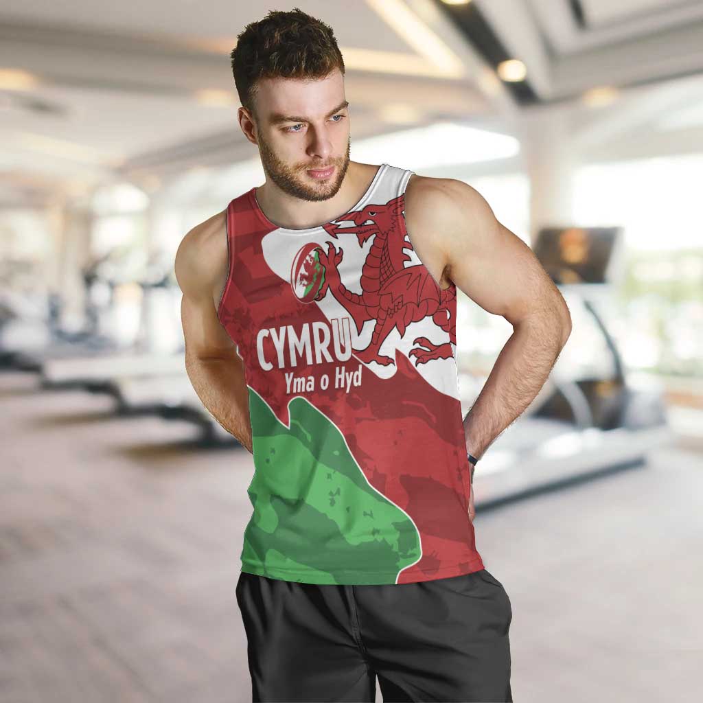 Wales Rugby Custom Men Tank Top Go Cymru Yma O Hyd - Wonder Print Shop