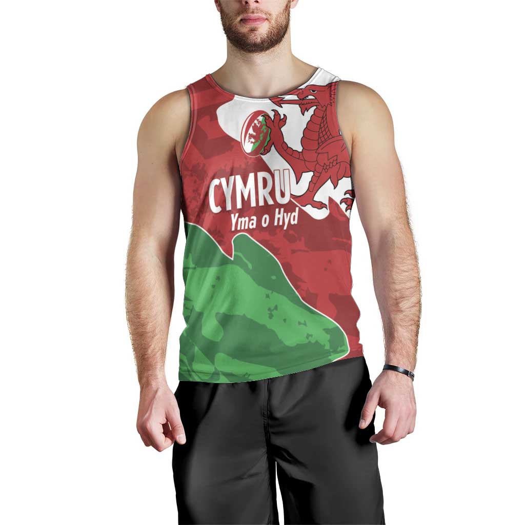Wales Rugby Custom Men Tank Top Go Cymru Yma O Hyd - Wonder Print Shop