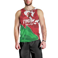 Wales Rugby Custom Men Tank Top Go Cymru Yma O Hyd - Wonder Print Shop