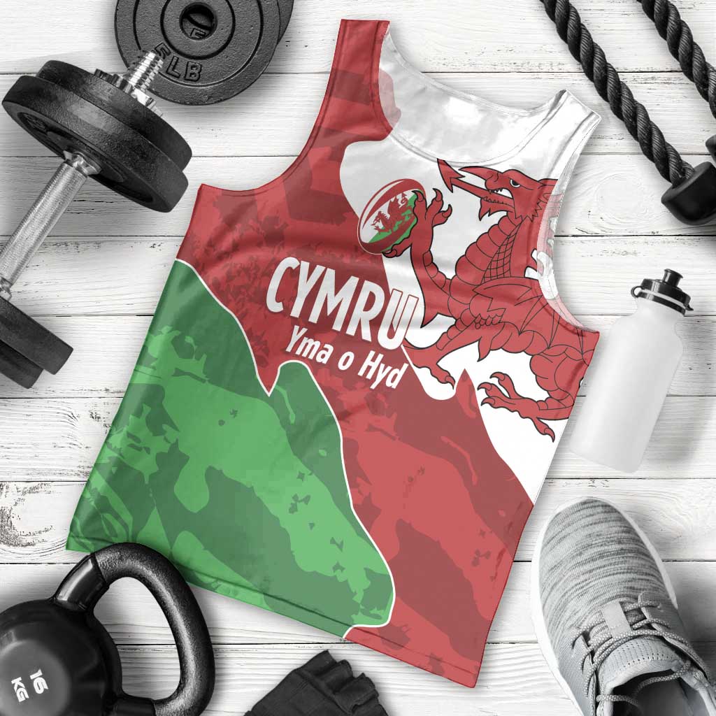 Wales Rugby Custom Men Tank Top Go Cymru Yma O Hyd - Wonder Print Shop