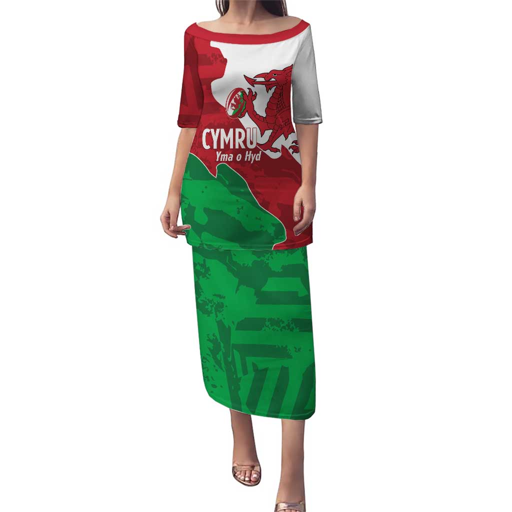Wales Rugby Custom Puletasi Go Cymru Yma O Hyd - Wonder Print Shop