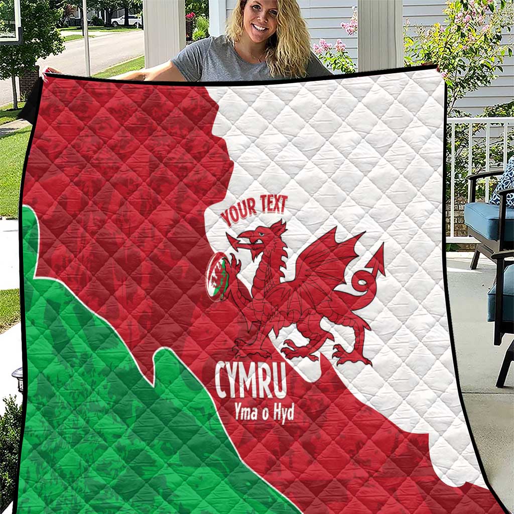 Wales Rugby Custom Quilt Go Cymru Yma O Hyd - Wonder Print Shop