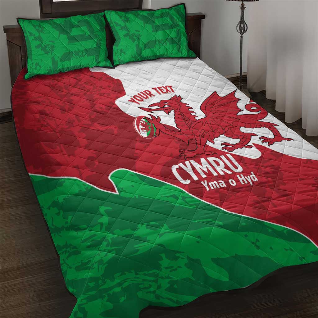 Wales Rugby Custom Quilt Bed Set Go Cymru Yma O Hyd - Wonder Print Shop