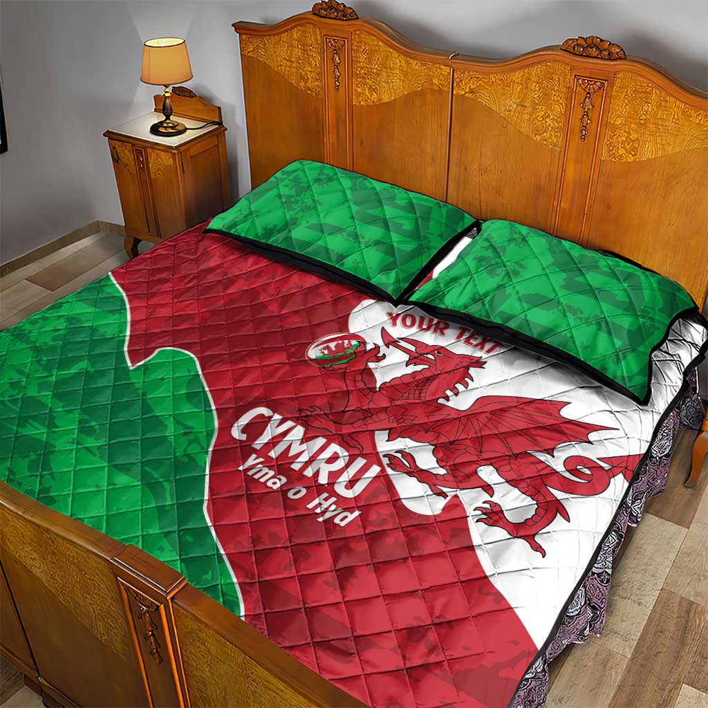 Wales Rugby Custom Quilt Bed Set Go Cymru Yma O Hyd - Wonder Print Shop