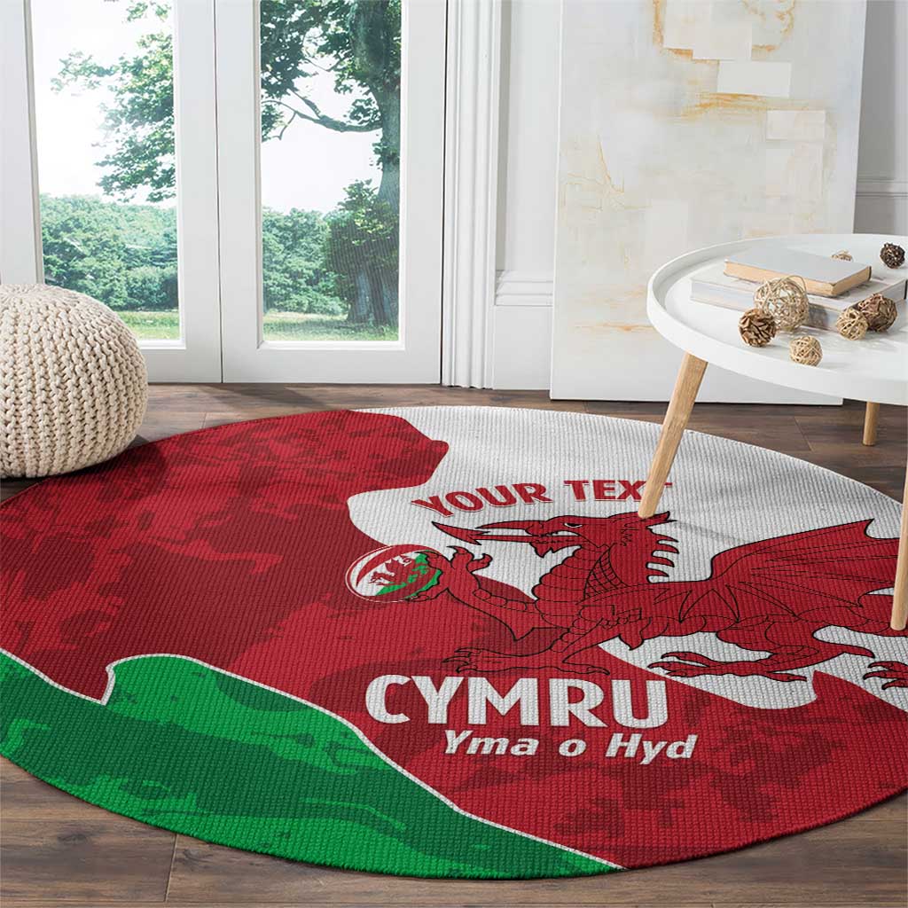Wales Rugby Custom Round Carpet Go Cymru Yma O Hyd - Wonder Print Shop