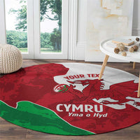 Wales Rugby Custom Round Carpet Go Cymru Yma O Hyd - Wonder Print Shop