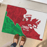 Wales Rugby Custom Rubber Doormat Go Cymru Yma O Hyd - Wonder Print Shop