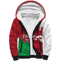 Wales Rugby Custom Sherpa Hoodie Go Cymru Yma O Hyd - Wonder Print Shop