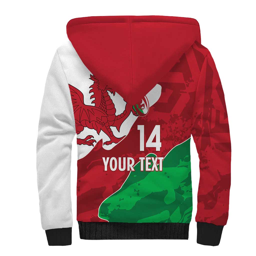 Wales Rugby Custom Sherpa Hoodie Go Cymru Yma O Hyd - Wonder Print Shop