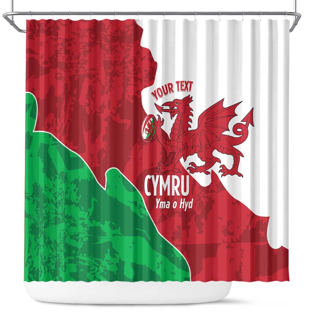 Wales Rugby Custom Shower Curtain Go Cymru Yma O Hyd - Wonder Print Shop