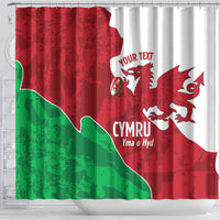 Wales Rugby Custom Shower Curtain Go Cymru Yma O Hyd - Wonder Print Shop