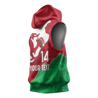 Wales Rugby Custom Sleeveless Hoodie Go Cymru Yma O Hyd - Wonder Print Shop