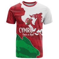Wales Rugby Custom T Shirt Go Cymru Yma O Hyd - Wonder Print Shop