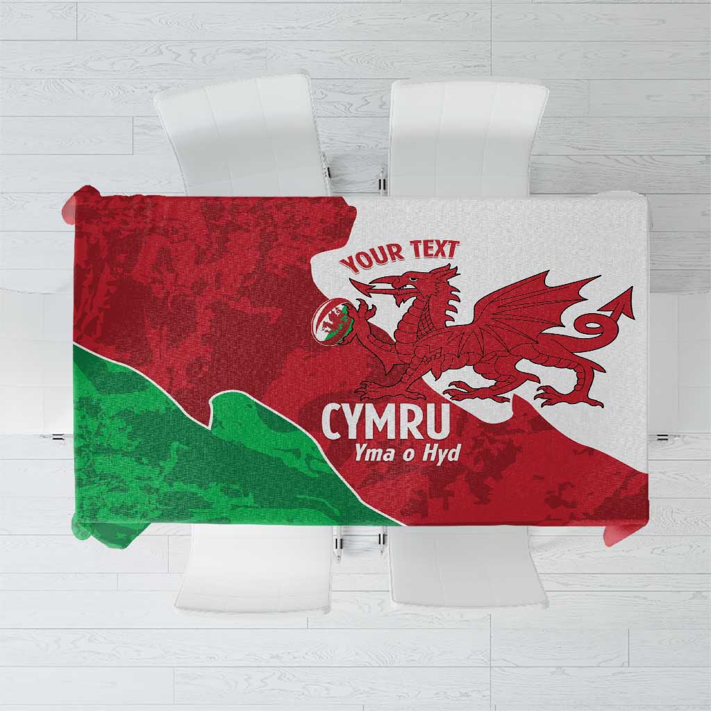 Wales Rugby Custom Tablecloth Go Cymru Yma O Hyd - Wonder Print Shop