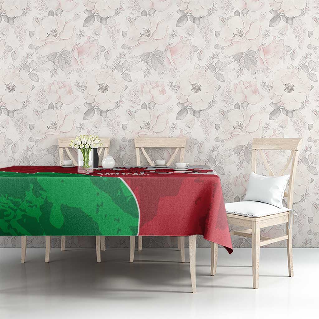 Wales Rugby Custom Tablecloth Go Cymru Yma O Hyd - Wonder Print Shop