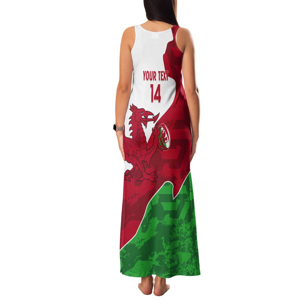 Wales Rugby Custom Tank Maxi Dress Go Cymru Yma O Hyd - Wonder Print Shop