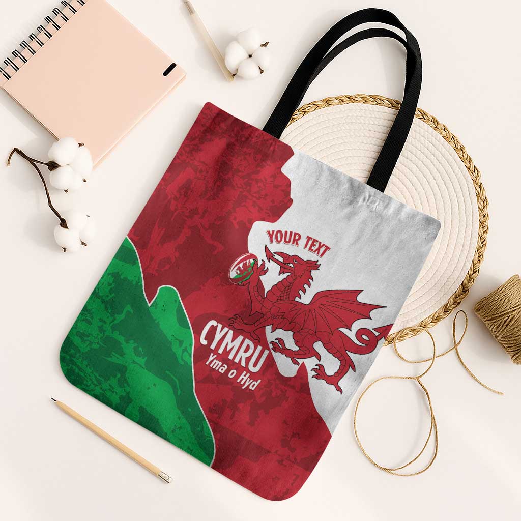 Wales Rugby Custom Tote Bag Go Cymru Yma O Hyd - Wonder Print Shop