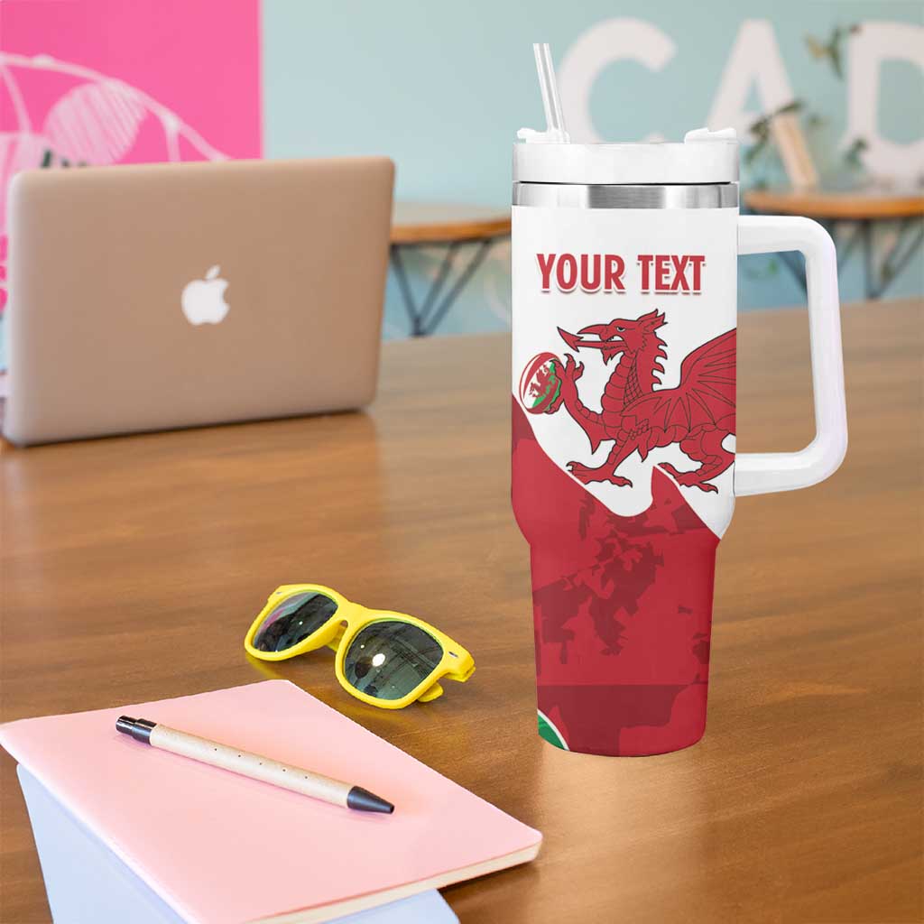 Wales Rugby Custom Tumbler With Handle Go Cymru Yma O Hyd - Wonder Print Shop