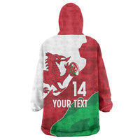 Wales Rugby Custom Wearable Blanket Hoodie Go Cymru Yma O Hyd - Wonder Print Shop