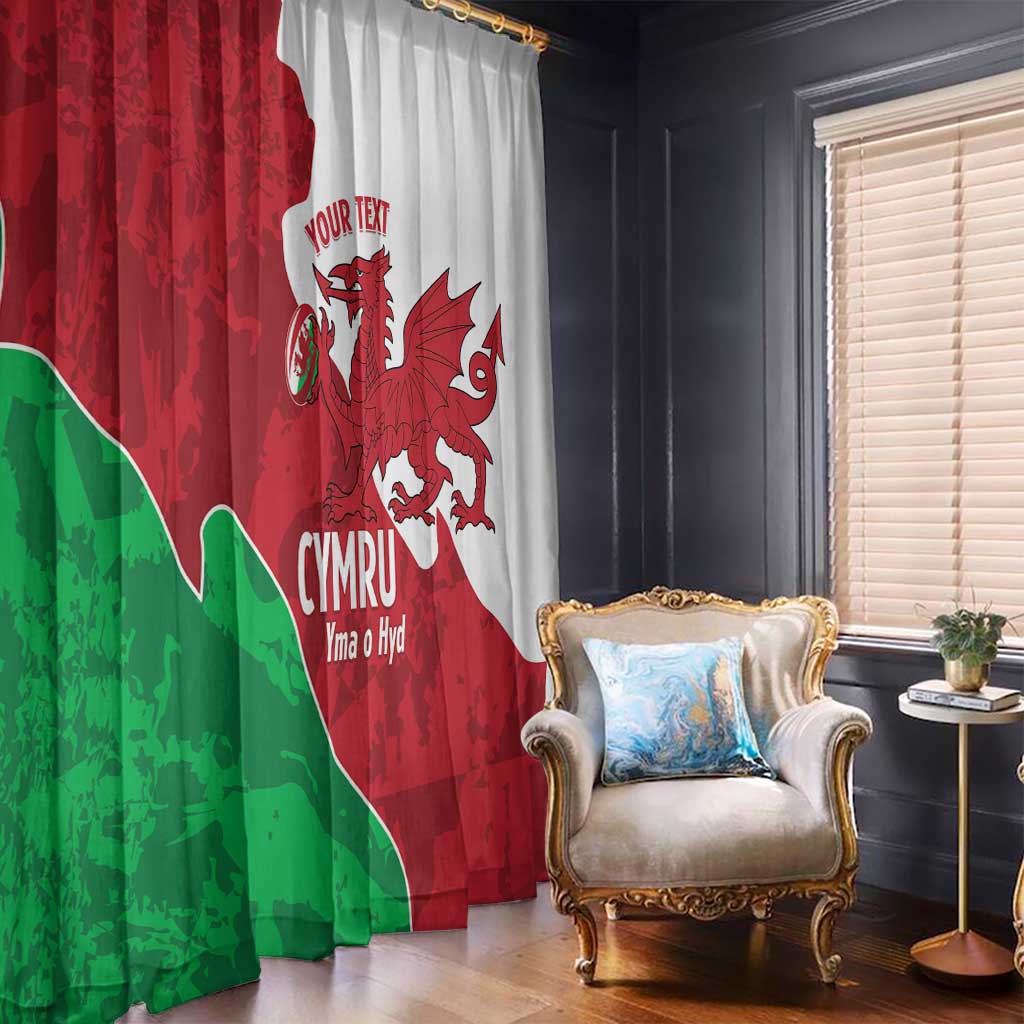 Wales Rugby Custom Window Curtain Go Cymru Yma O Hyd - Wonder Print Shop