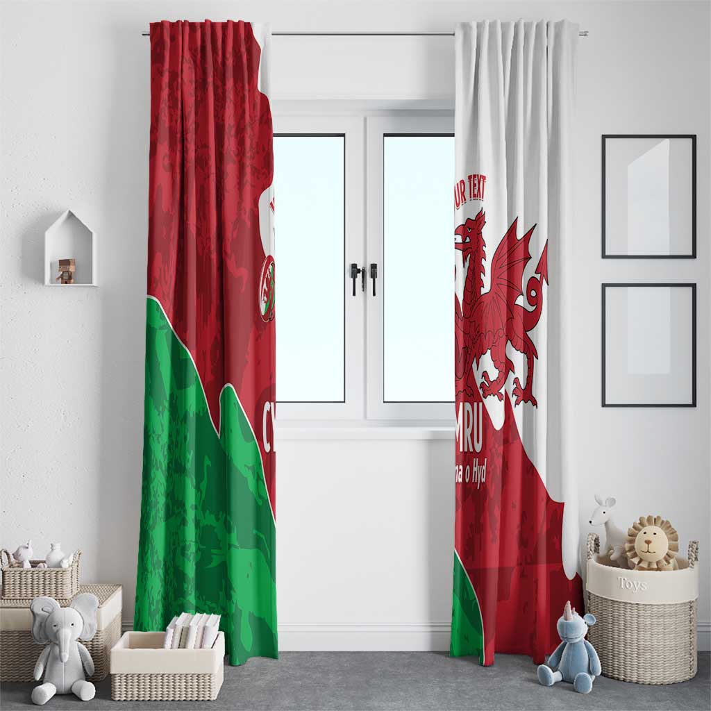 Wales Rugby Custom Window Curtain Go Cymru Yma O Hyd - Wonder Print Shop