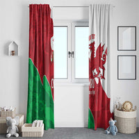 Wales Rugby Custom Window Curtain Go Cymru Yma O Hyd - Wonder Print Shop