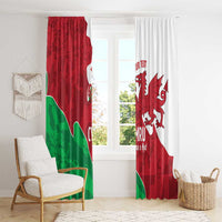 Wales Rugby Custom Window Curtain Go Cymru Yma O Hyd - Wonder Print Shop