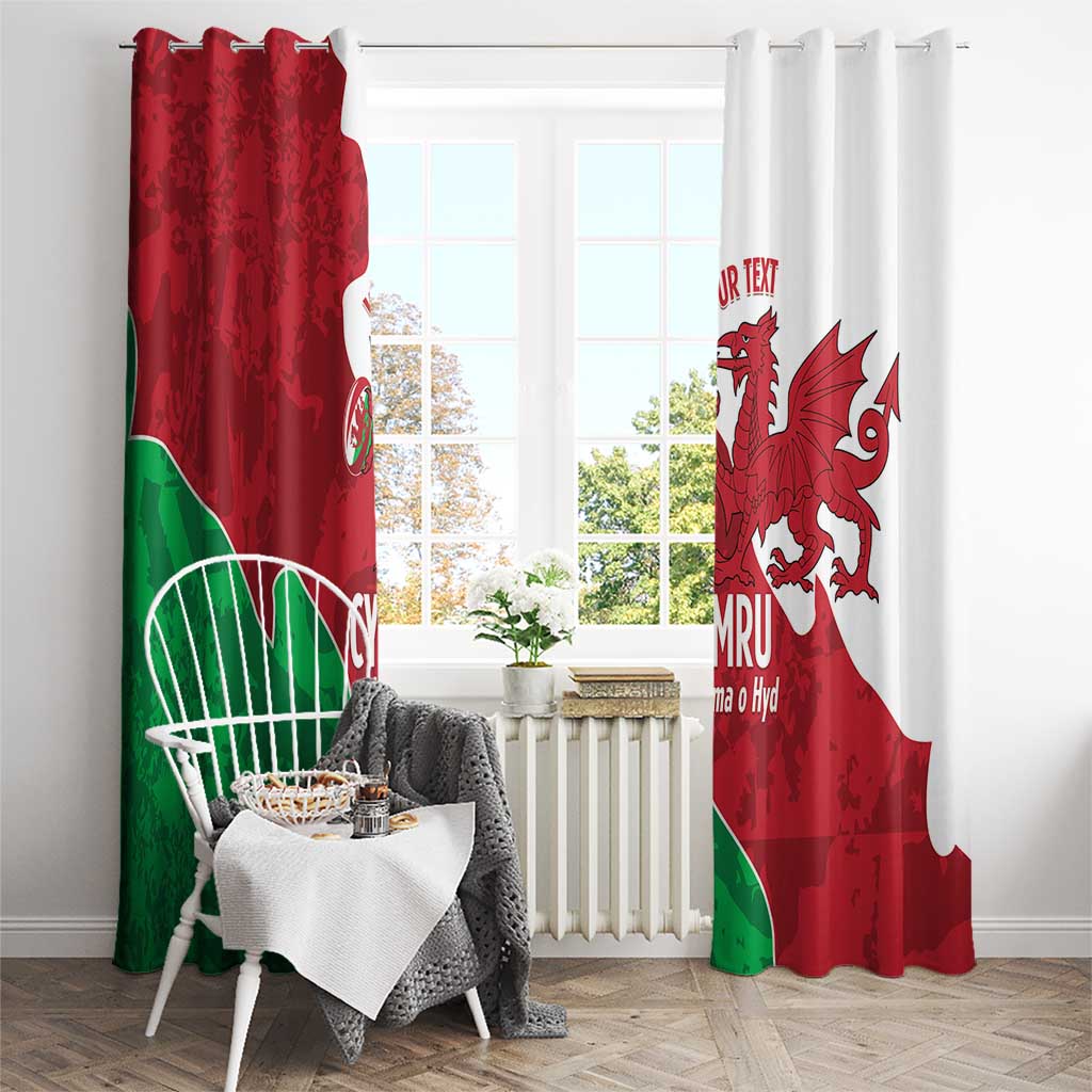 Wales Rugby Custom Window Curtain Go Cymru Yma O Hyd - Wonder Print Shop